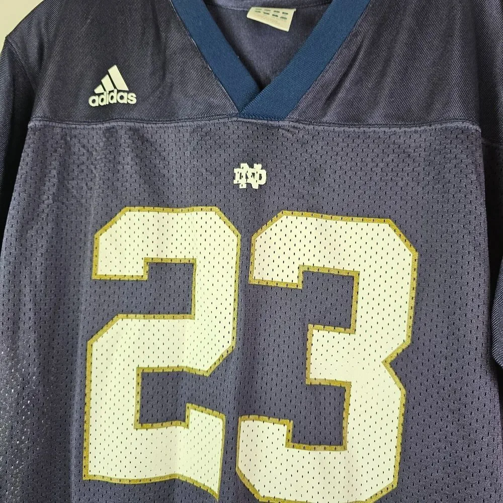 Notre Dame Fighting‎ Irish Jersey Youth XL 18 20 Blue #23 Adidas NCAA Football